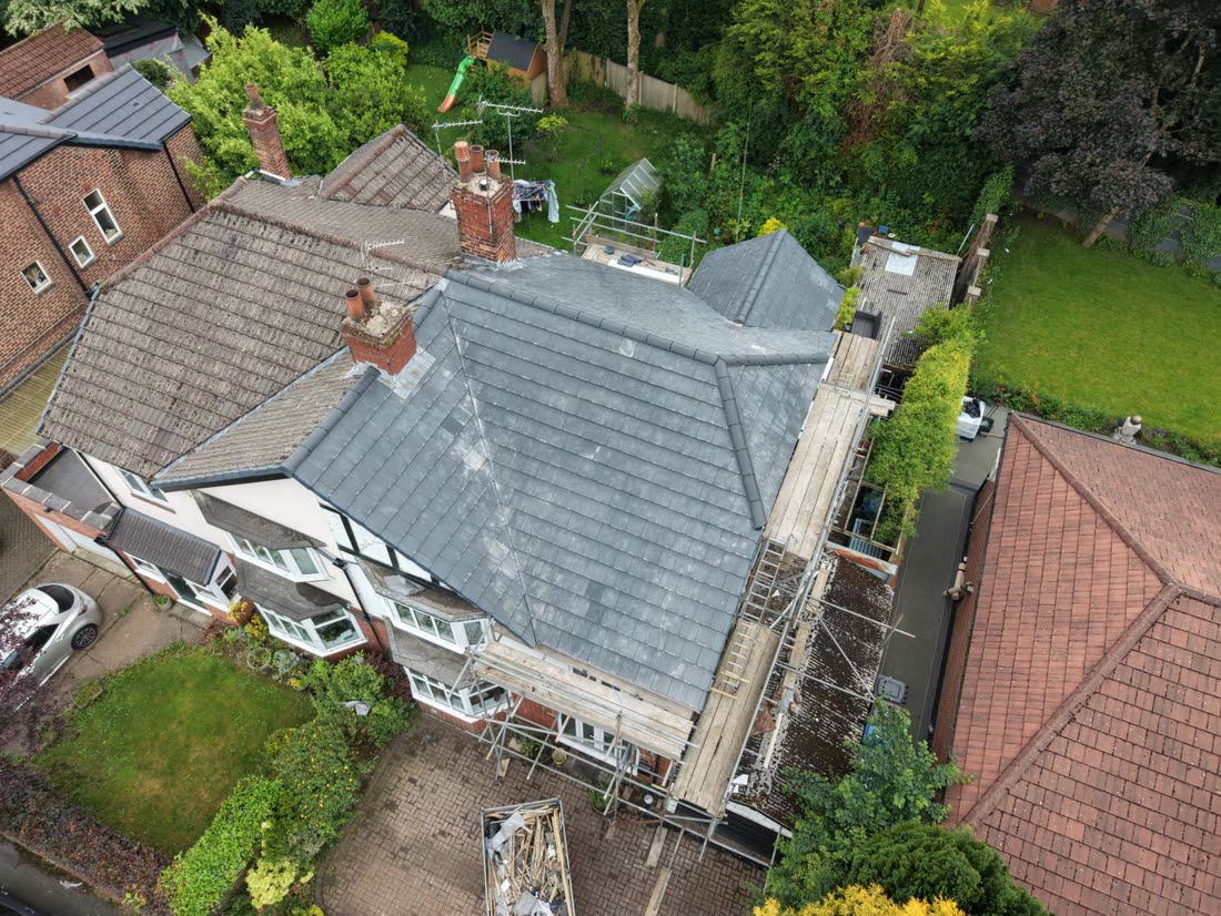 Completed slate re-roof