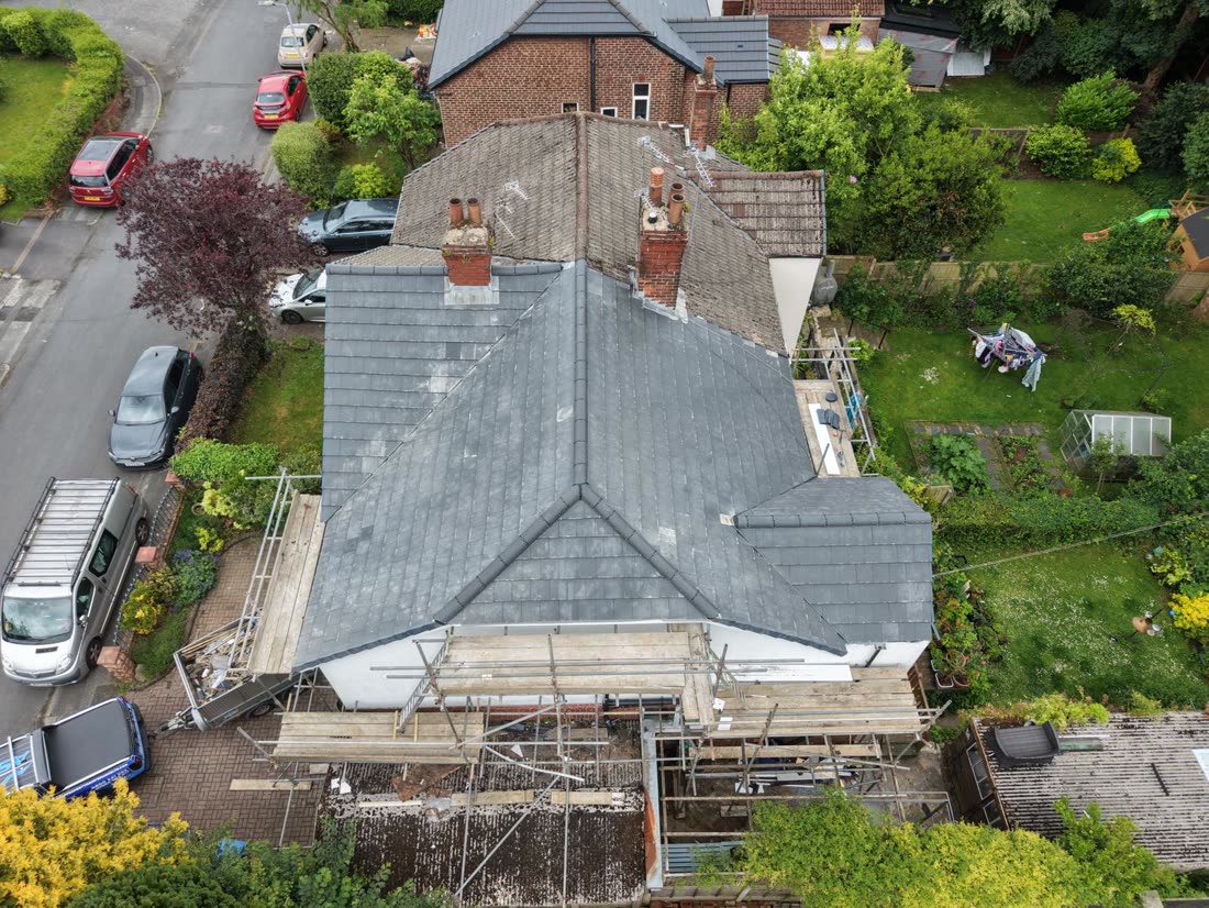 Completed roof finished to a high standard