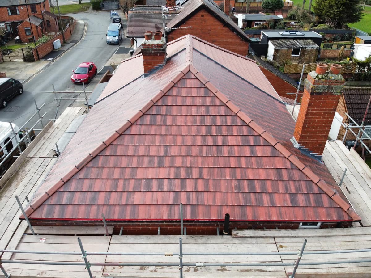 New red tiled roof